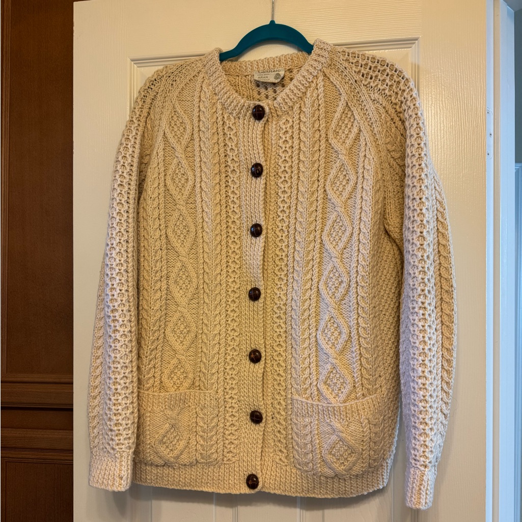 Hand Knitted Cable Knit Sweater By Carraig